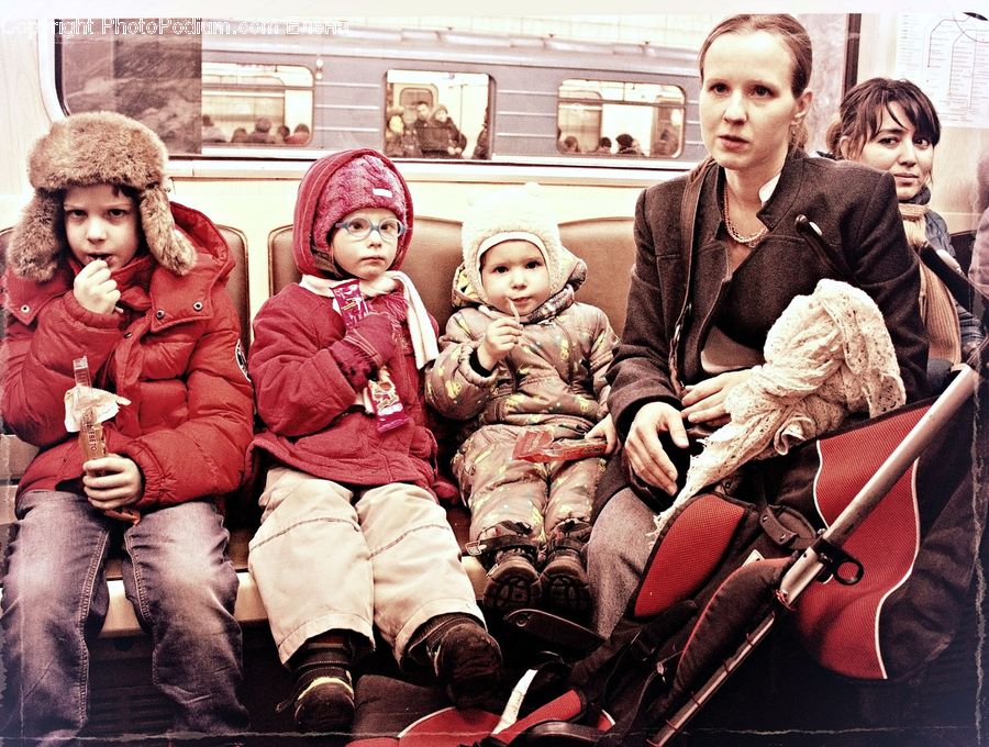 Human, People, Person, Couch, Furniture, Coat, Face