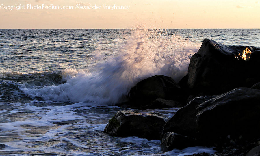 Outdoors, Sea, Sea Waves, Water, Coast, Beach, Ocean