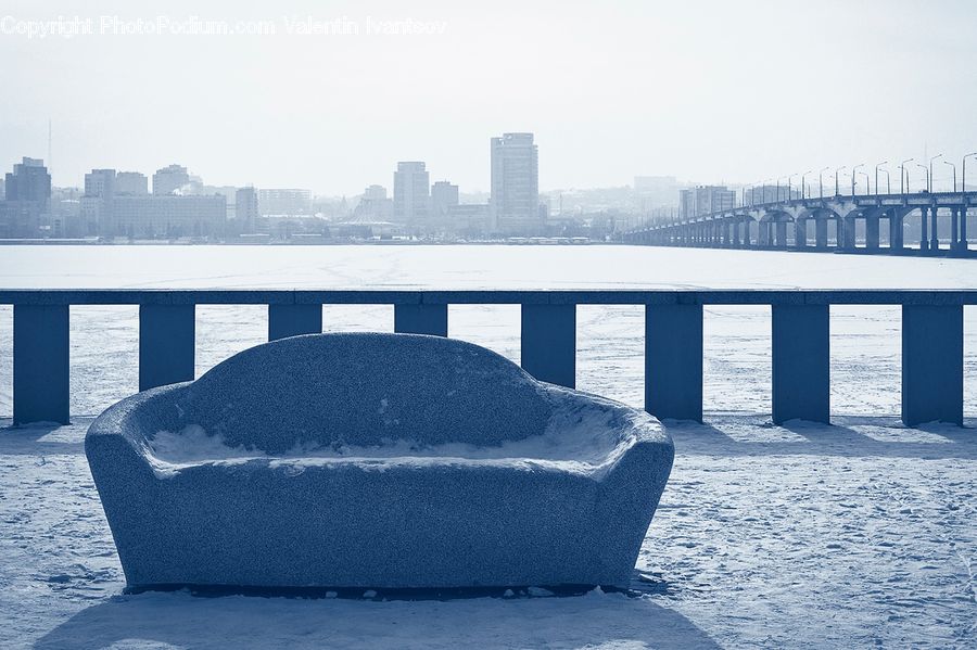 Ice, Outdoors, Snow, Coast, Sea, Water, Chair