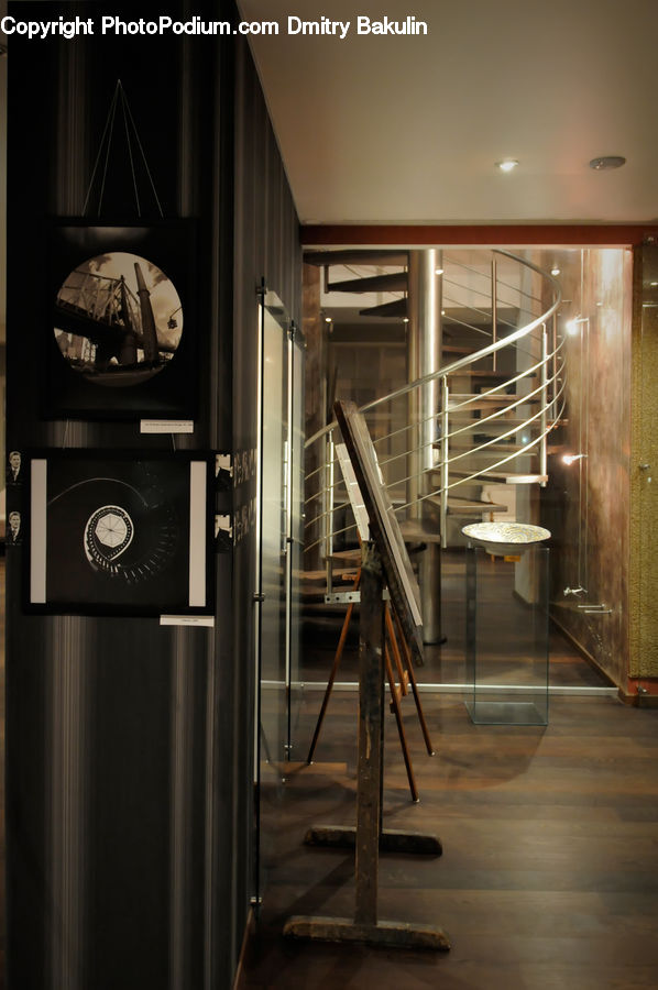 Banister, Handrail, Indoors, Interior Design, Room, Lamp, Glasses