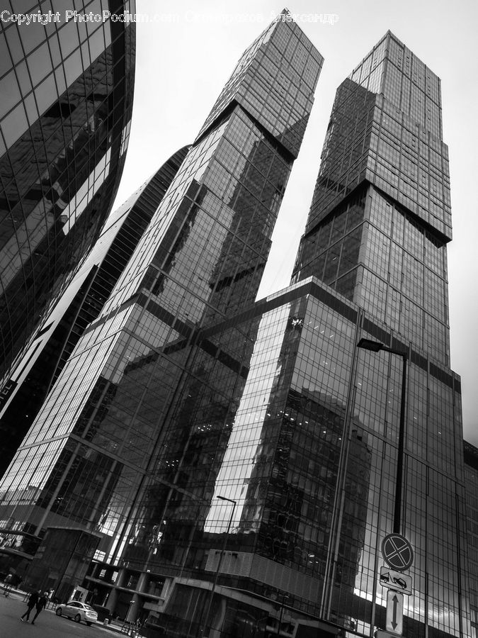 Architecture, City, Downtown, High Rise, Skyscraper, Urban, Logo