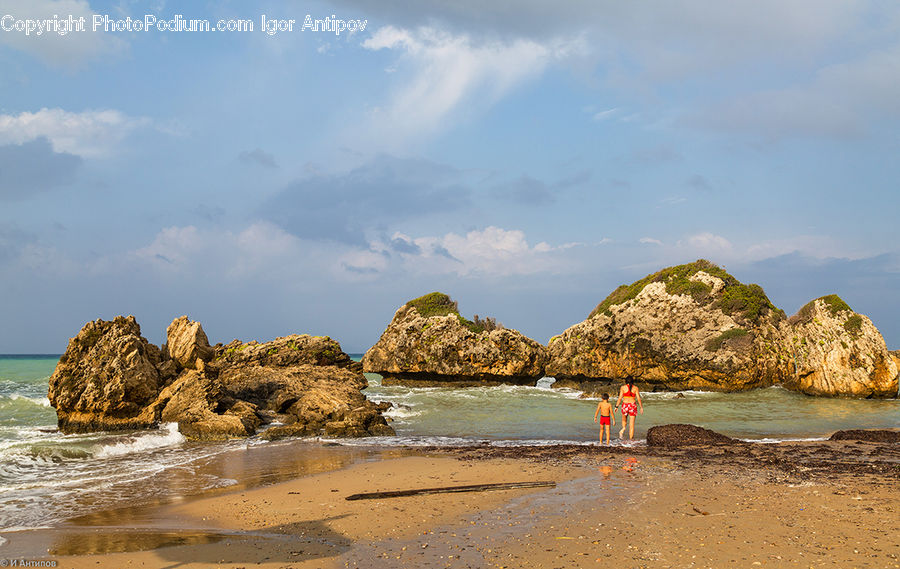 Beach, Coast, Outdoors, Sea, Water, Promontory, Rock