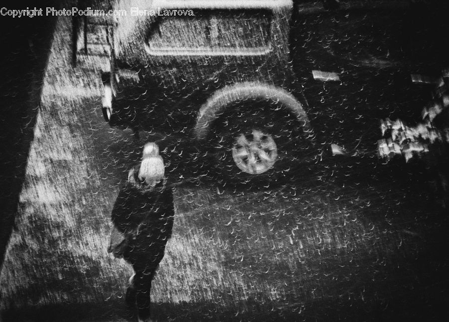 Asphalt, Tarmac, Car, Van, Water, Bumper, Automobile