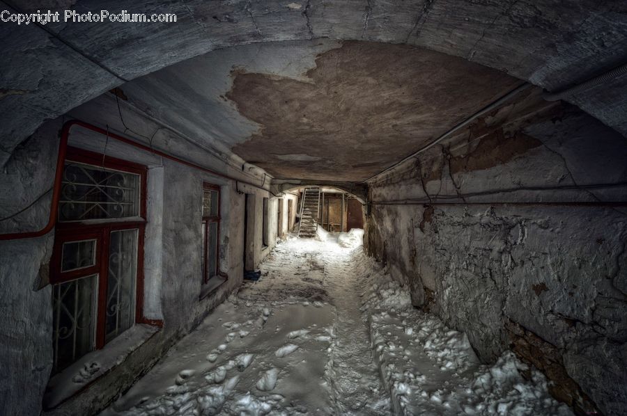 Bunker, Brick, Crypt, Alley, Alleyway, Road, Street