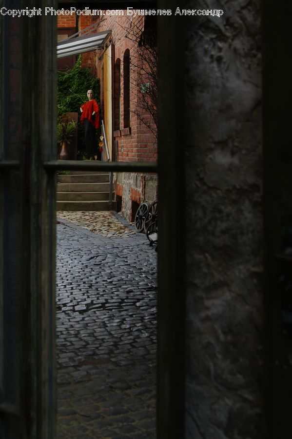 People, Person, Human, Brick, Deck, Housing, Porch