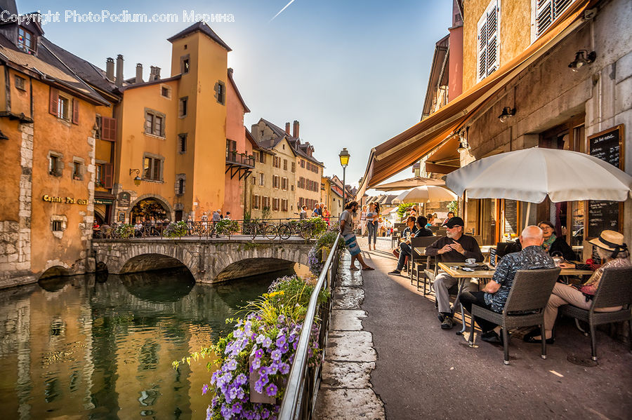 Chair, Furniture, Bazaar, Market, Canal, Outdoors, River