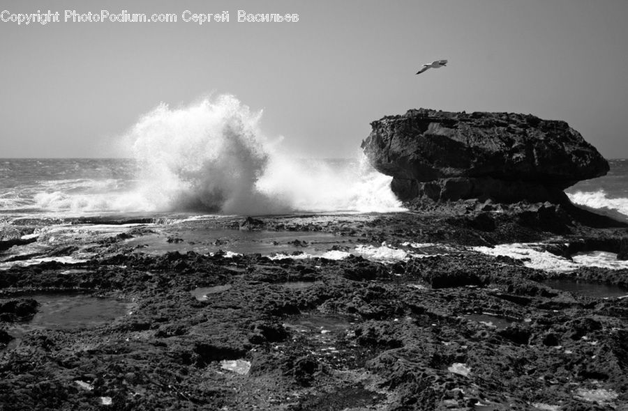 Outdoors, Sea, Sea Waves, Water, Rock, Coast, Ocean