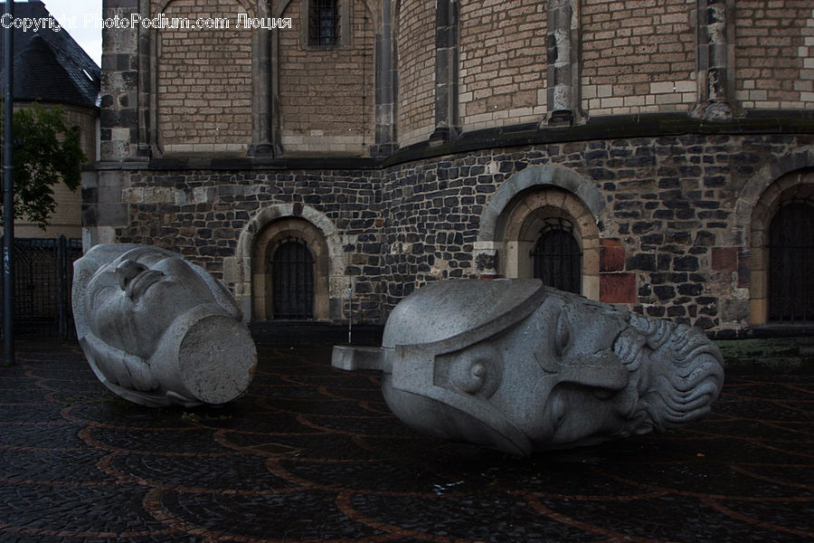 Art, Gargoyle, Statue, Arch, Sculpture, Brick, Head