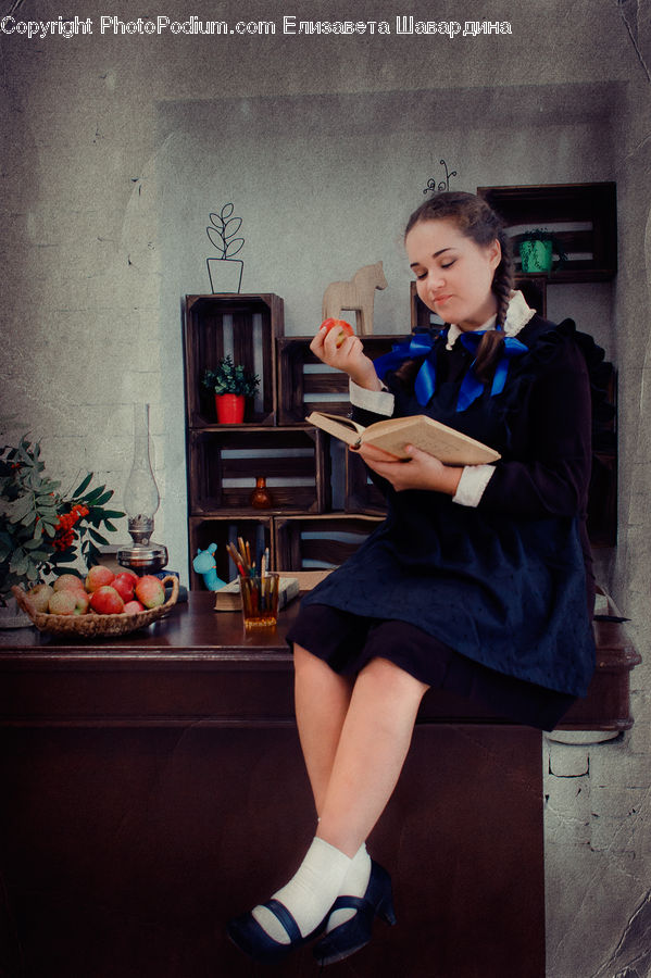 People, Person, Human, Clothing, Overcoat, Suit, Book