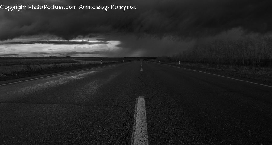 Road, Outdoors, Storm, Weather, Asphalt, Tarmac, Freeway