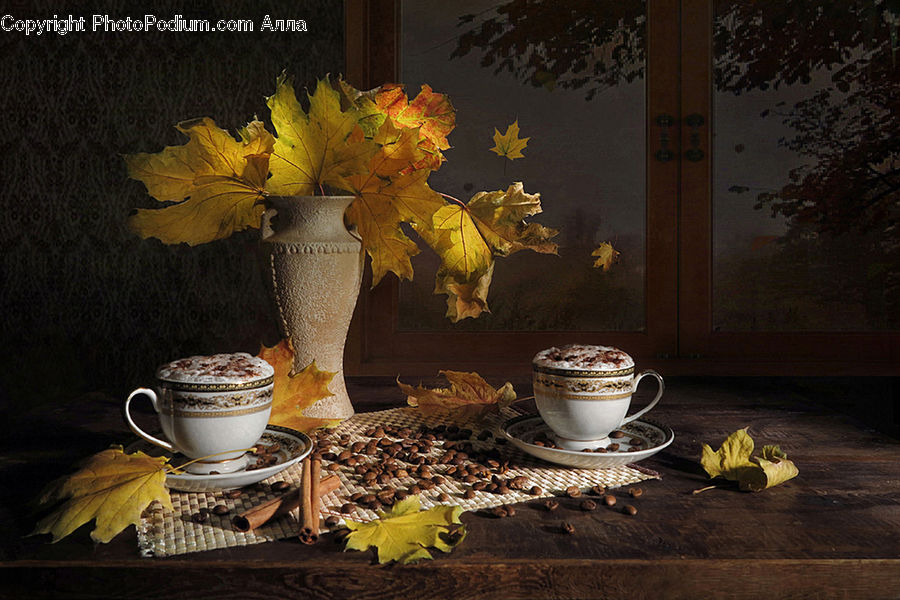 Plant, Potted Plant, Glass, Goblet, Cup, Coffee Cup, Porcelain
