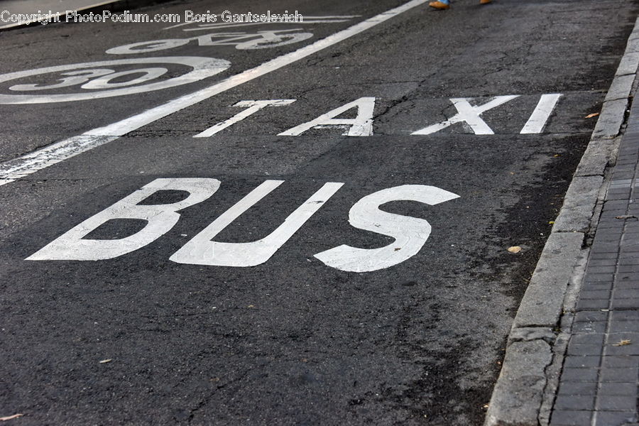 Asphalt, Tarmac, Pavement, Road, Intersection