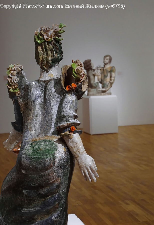 Art, Sculpture, Statue, Tree Stump, Costume, Accessories, Rock