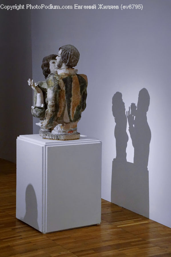 Floor, Flooring, Art, Sculpture, Statue, Paper, Furniture