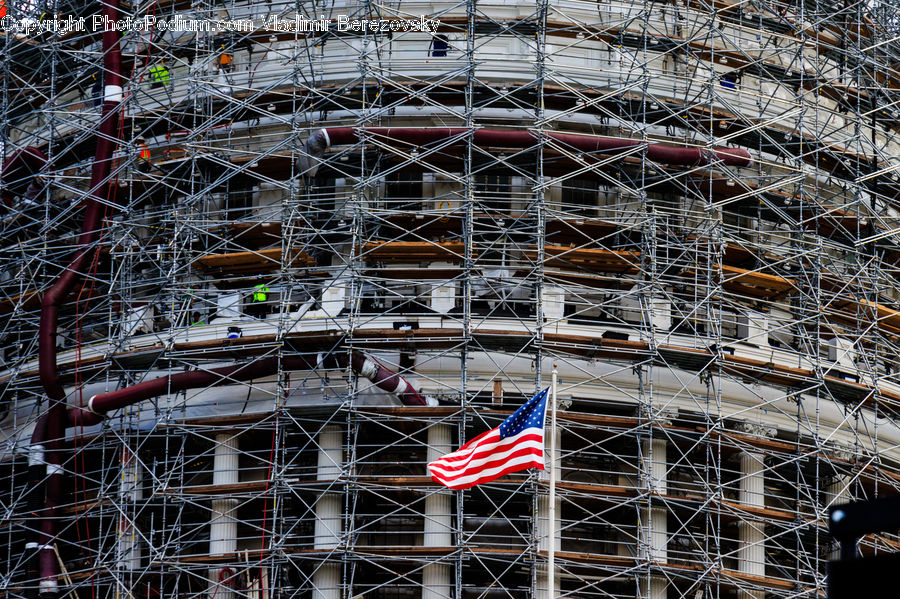 Construction, Scaffolding, City, Downtown, Urban, Building