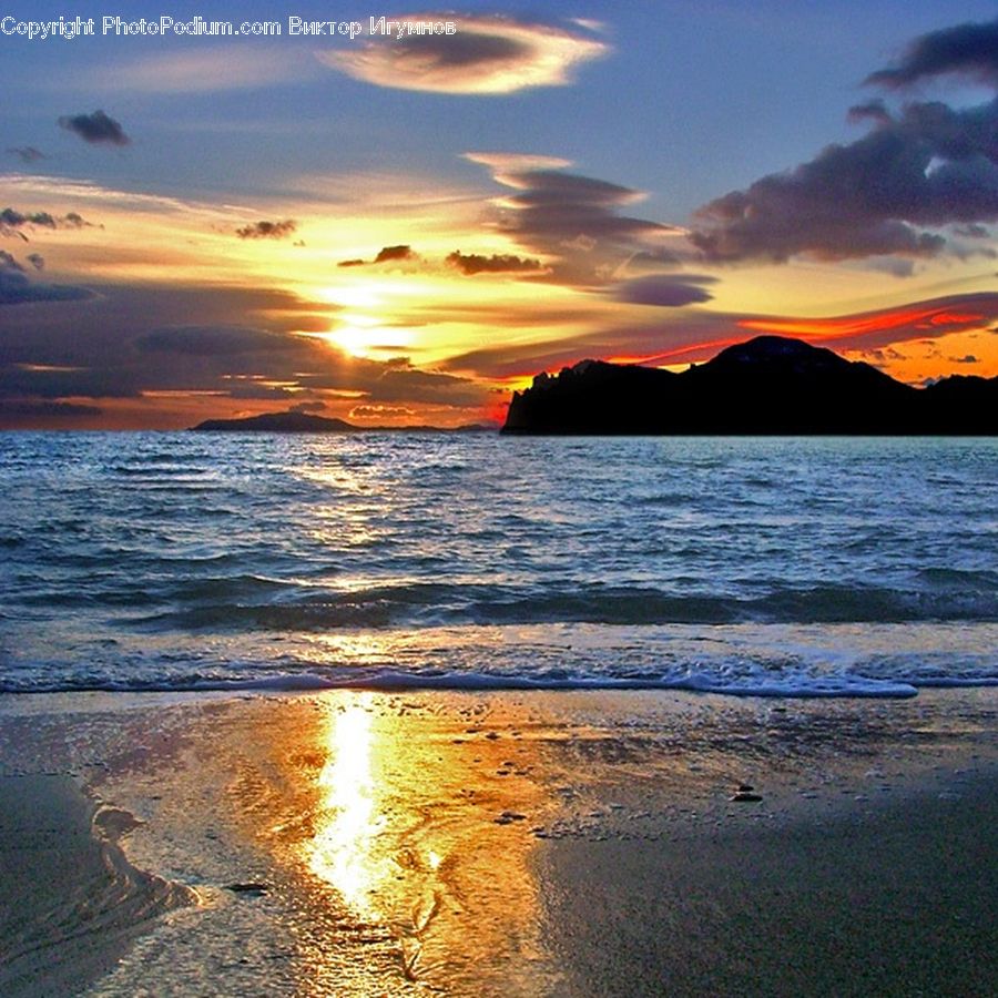 Dusk, Outdoors, Sky, Sunlight, Sunrise, Sunset, Beach
