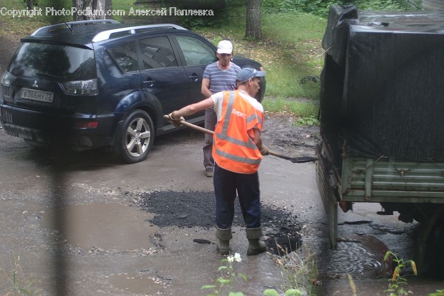 Human, People, Person, Camping, Asphalt, Tarmac, Dirt Road
