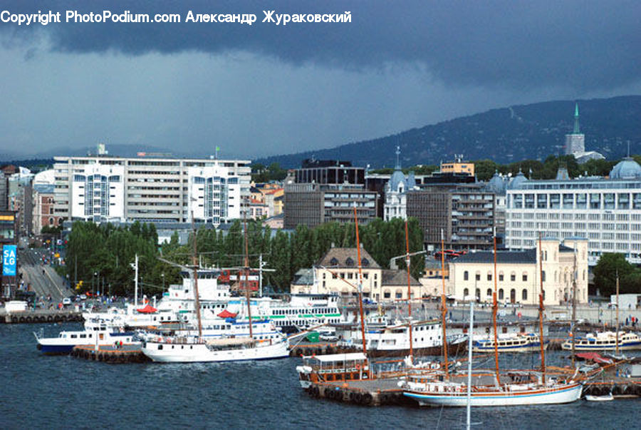 Harbor, Port, Waterfront, Cruise Ship, Ferry, Freighter, Ship