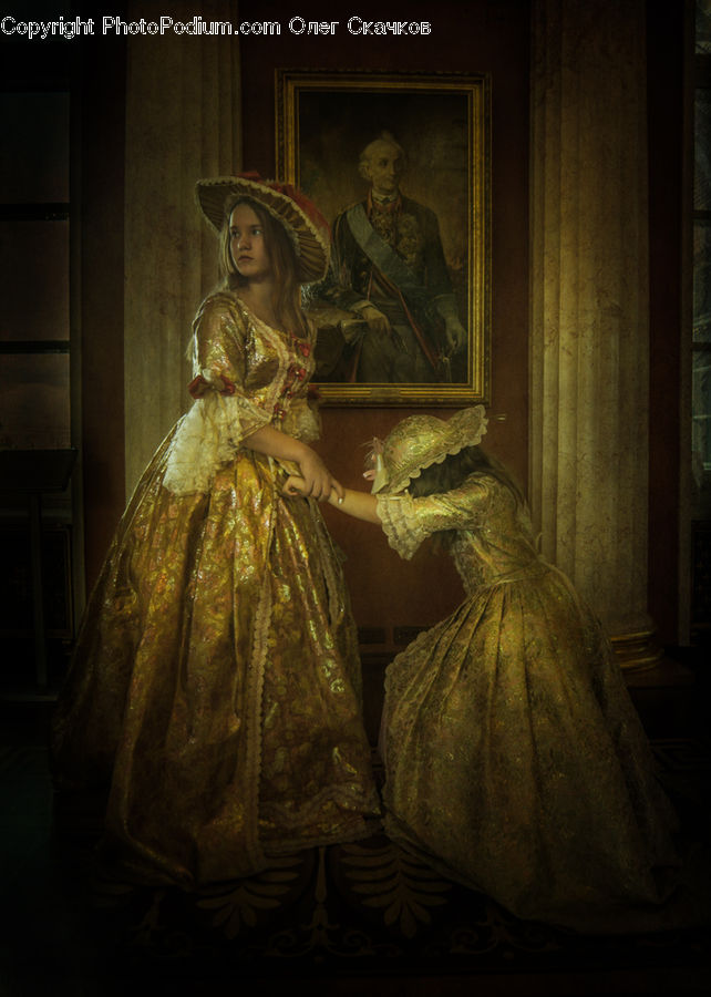 People, Person, Human, Art, Painting, Evening Dress, Gown