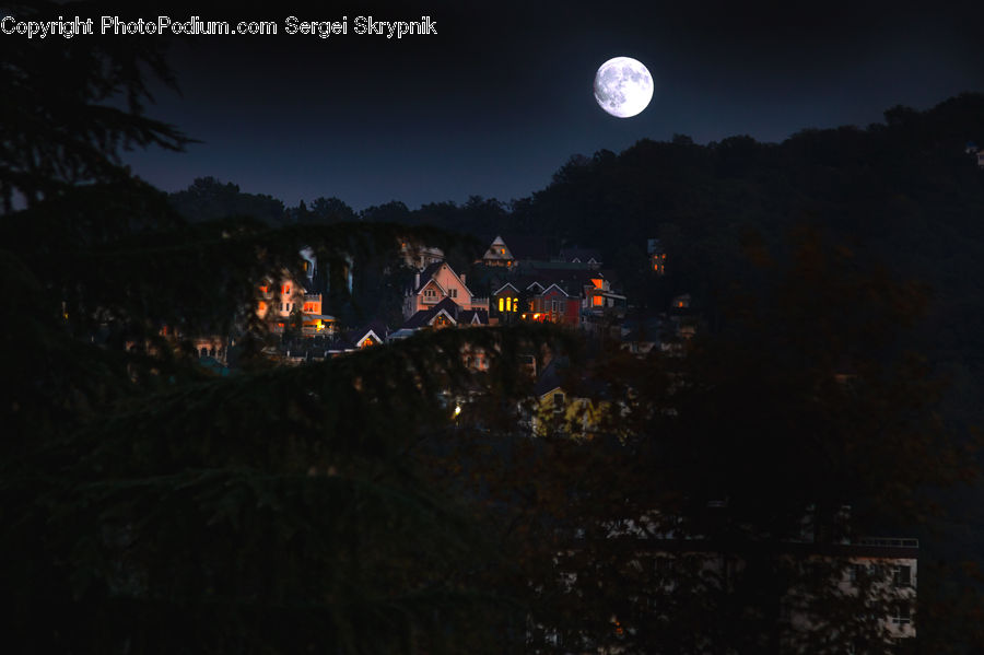 People, Person, Human, Astronomy, Full Moon, Night, Outdoors