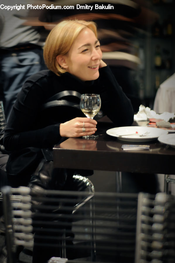 People, Person, Human, Glass, Dining Table, Furniture, Table