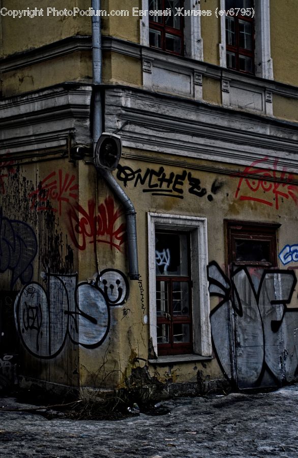 Art, Graffiti, Mural, Wall, Brick, Alphabet, Ampersand
