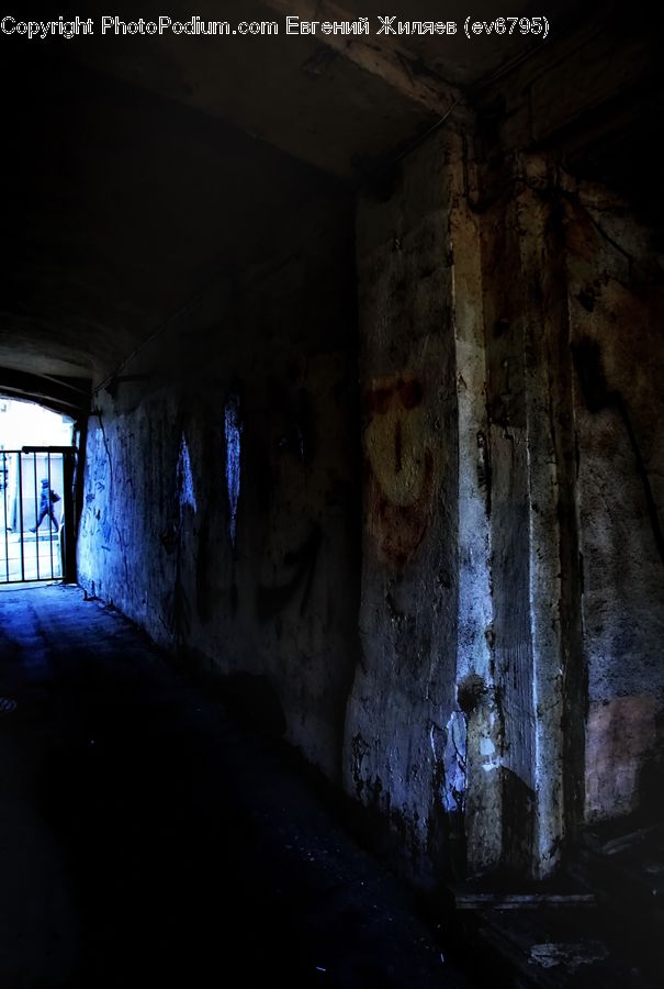 Bunker, Crypt, Rubble, Alley, Alleyway, Road, Street