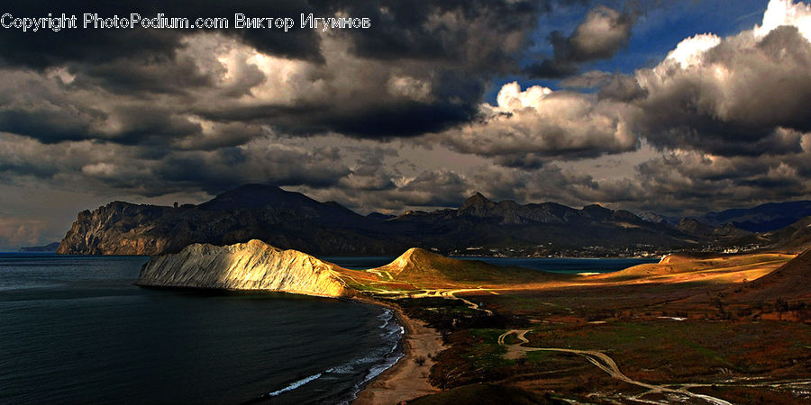 Azure Sky, Cloud, Outdoors, Sky, Mountain, Valley, Coast