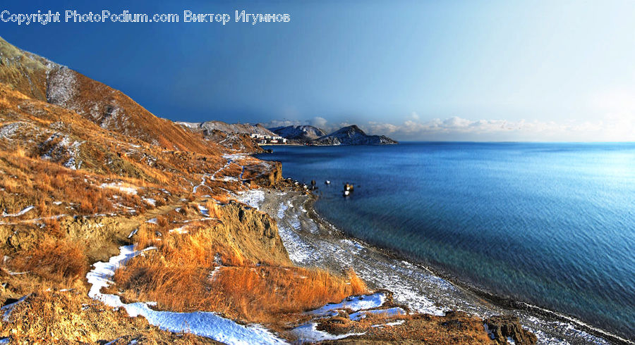 Coast, Outdoors, Sea, Water, Sea Waves, Promontory, Alps