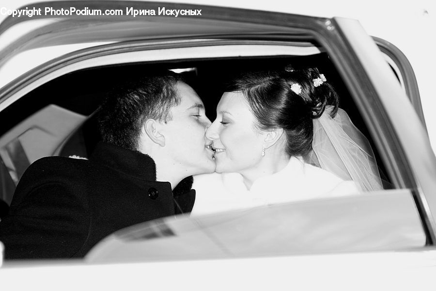 People, Person, Human, Hug, Kiss, Bride, Gown