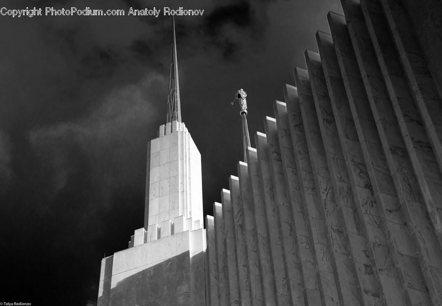 Architecture, City, Downtown, High Rise, Skyscraper, Cathedral, Church