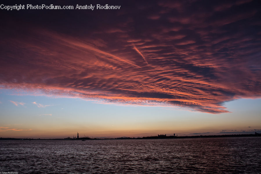 Dawn, Dusk, Red Sky, Sky, Sunrise, Sunset, Beach