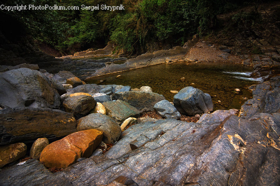 Rock, Creek, Outdoors, River, Water, Pebble, Ground