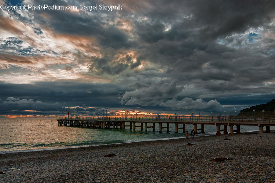 Dock, Pier, Beach, Coast, Outdoors, Sea, Water