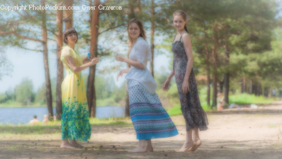 People, Person, Human, Female, Clothing, Dress, Dirt Road