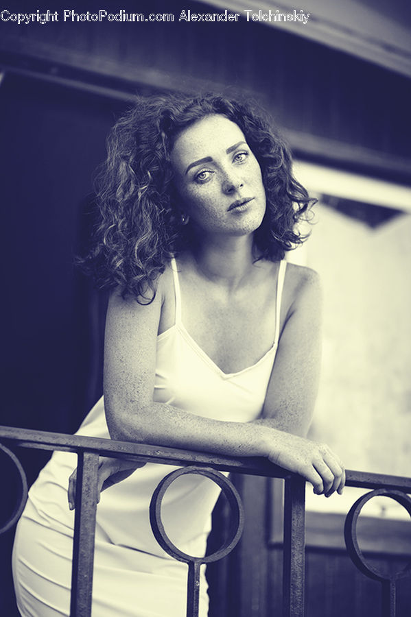 Railing, Robe, Porcelain, Saucer, Female, Person, Face
