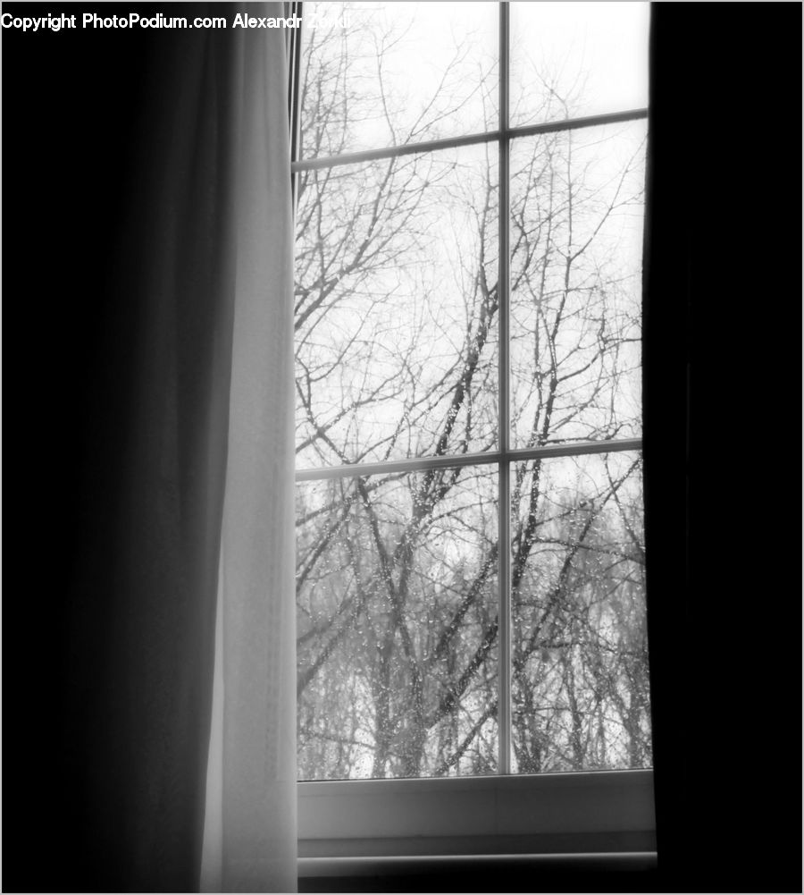 Curtain, Home Decor, Silhouette