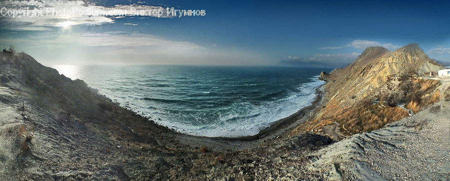 Coast, Outdoors, Sea, Water, Cliff, Promontory, Beach