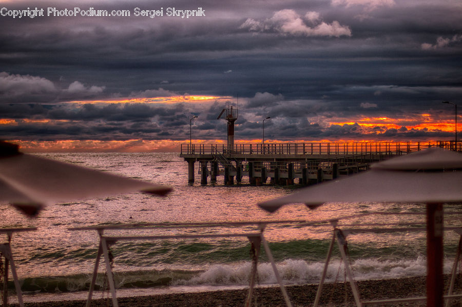 Dock, Pier, Dawn, Dusk, Sky, Sunrise, Sunset