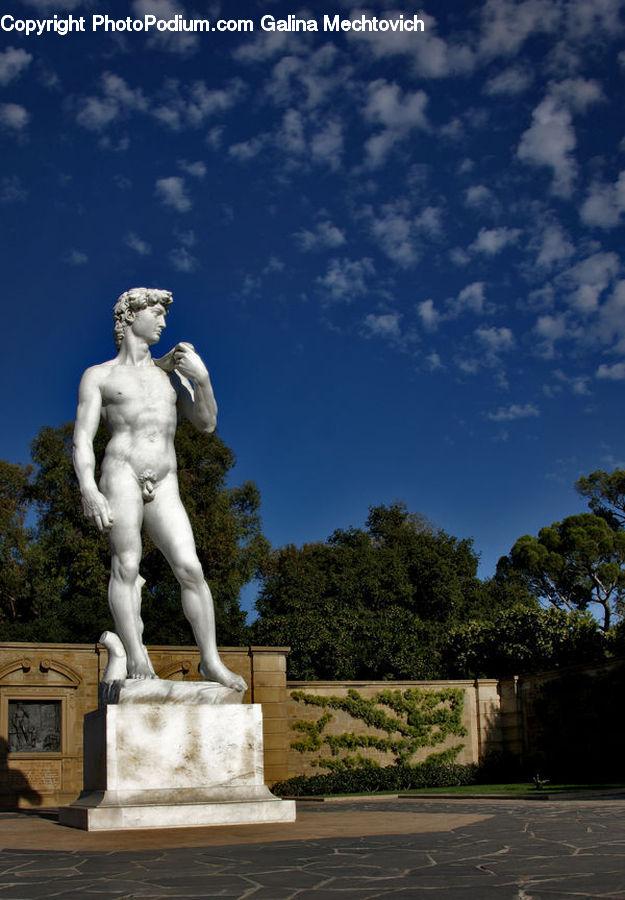 Art, Sculpture, Statue, Plant, Tree, Fountain, Water