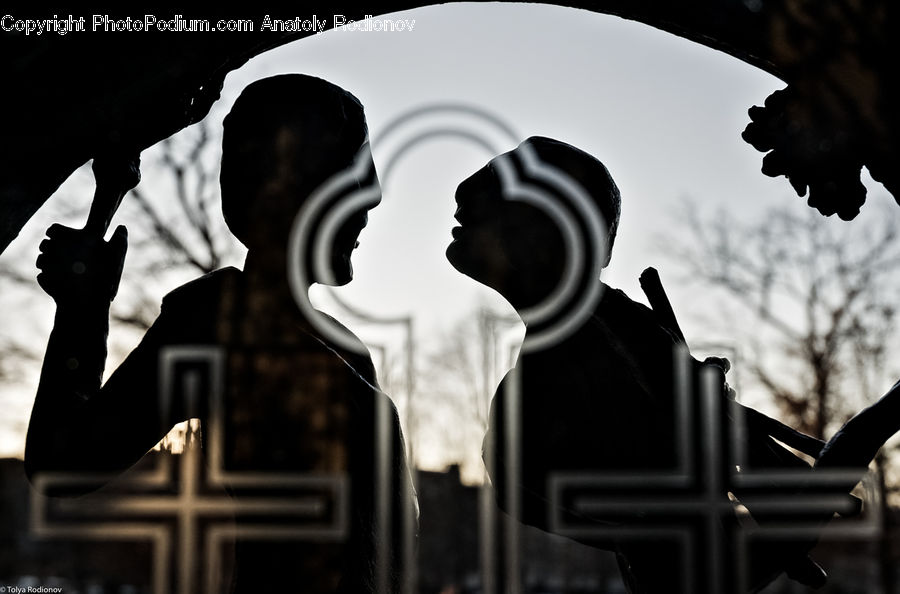 People, Person, Human, Silhouette, Hole, Art, Gargoyle