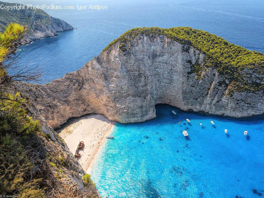 Cliff, Outdoors, Coast, Cove, Sea, Water, Promontory