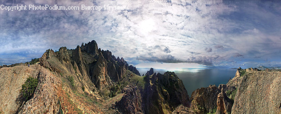 Cliff, Outdoors, Mountain, Mountain Range, Coast, Sea, Water