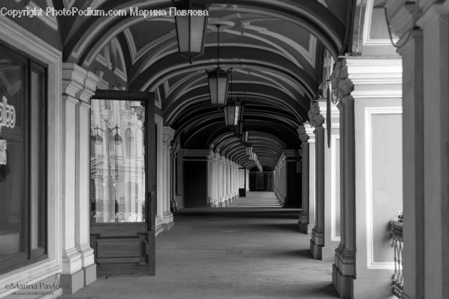 Column, Pillar, Corridor, Arch, Arched, Architecture, Cathedral