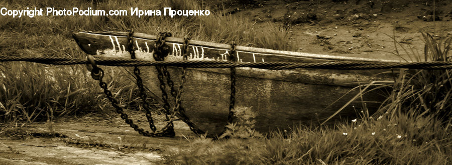 Boat, Dinghy, Canoe, Rowboat, Field, Grass, Grassland