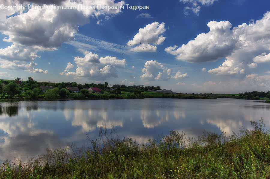 Cloud, Cumulus, Sky, Lake, Outdoors, Water, Azure Sky