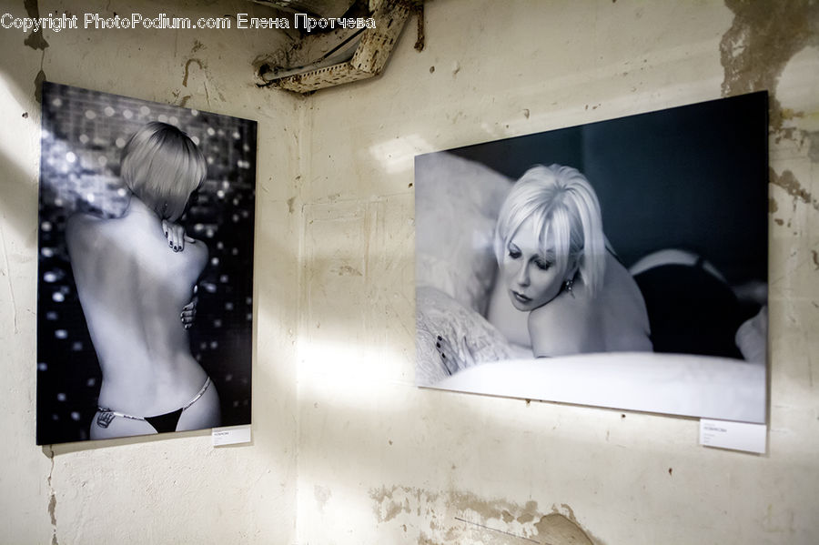 Blonde, Female, Person, Woman, Collage, Poster, Art