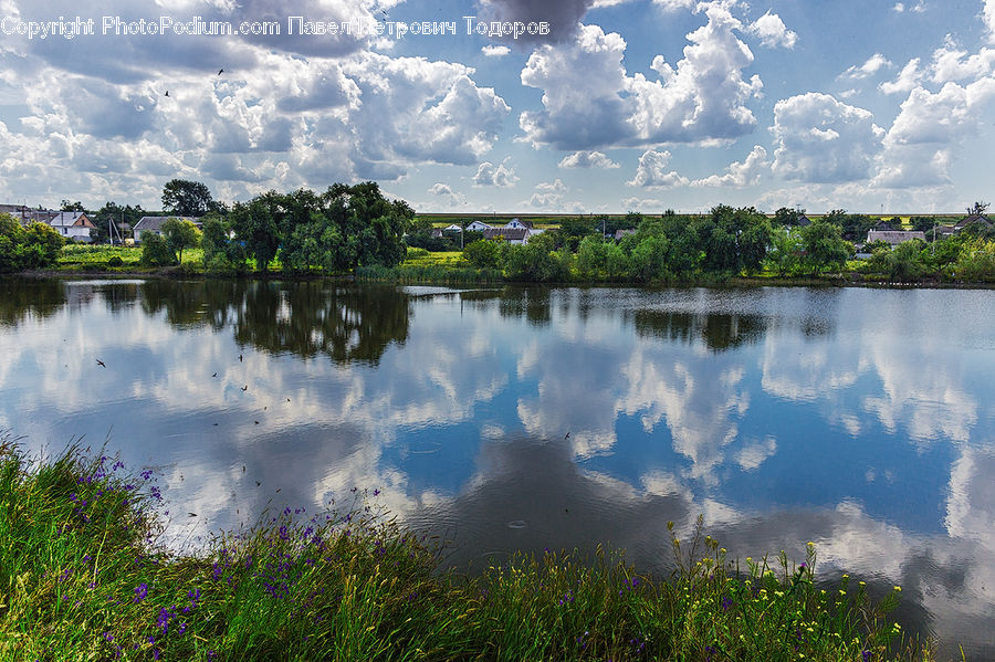 Cloud, Cumulus, Sky, Outdoors, Pond, Water, River