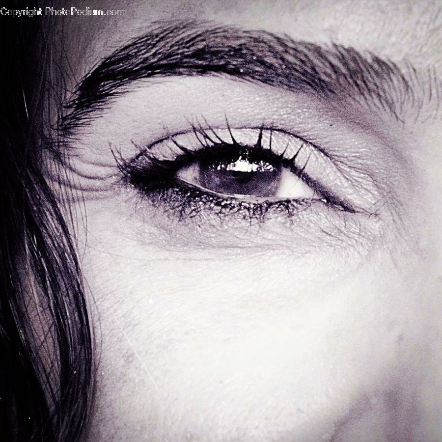 Contact Lens, Female, Person, Face, Portrait