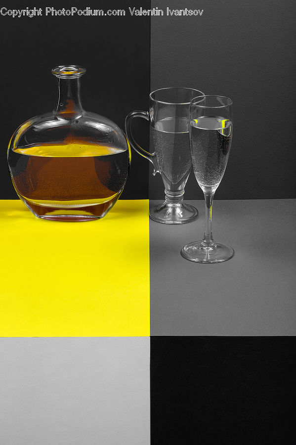 Glass, Bottle, Goblet, Beverage, Drink, Fence, Wall
